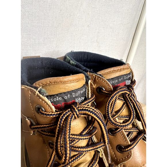 Itasca Men's Brown Leather Steel Shank Thermalite Rain Duck Boots - Picture 8 of 13